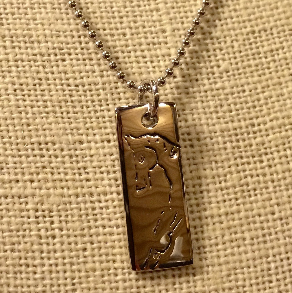 Rectangle Horse Pendant