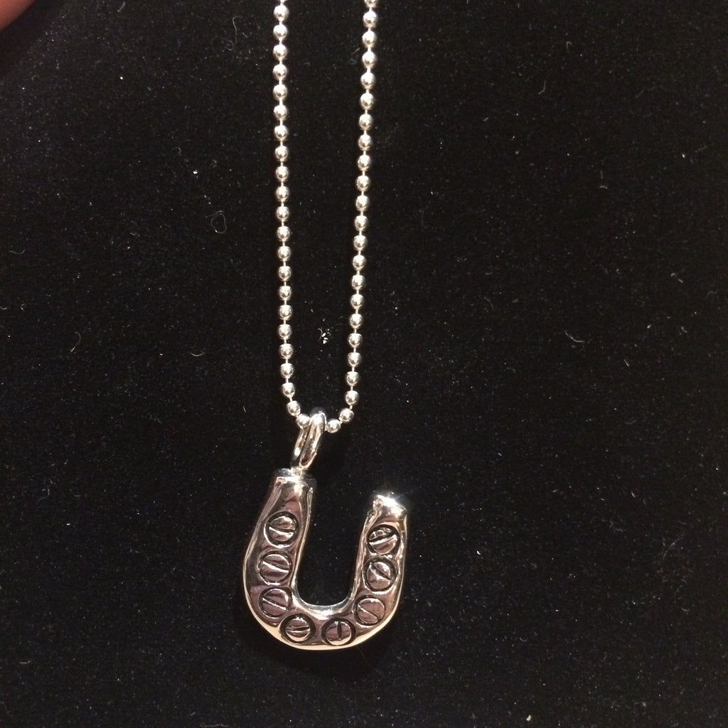 Horseshoe with Screws Pendant