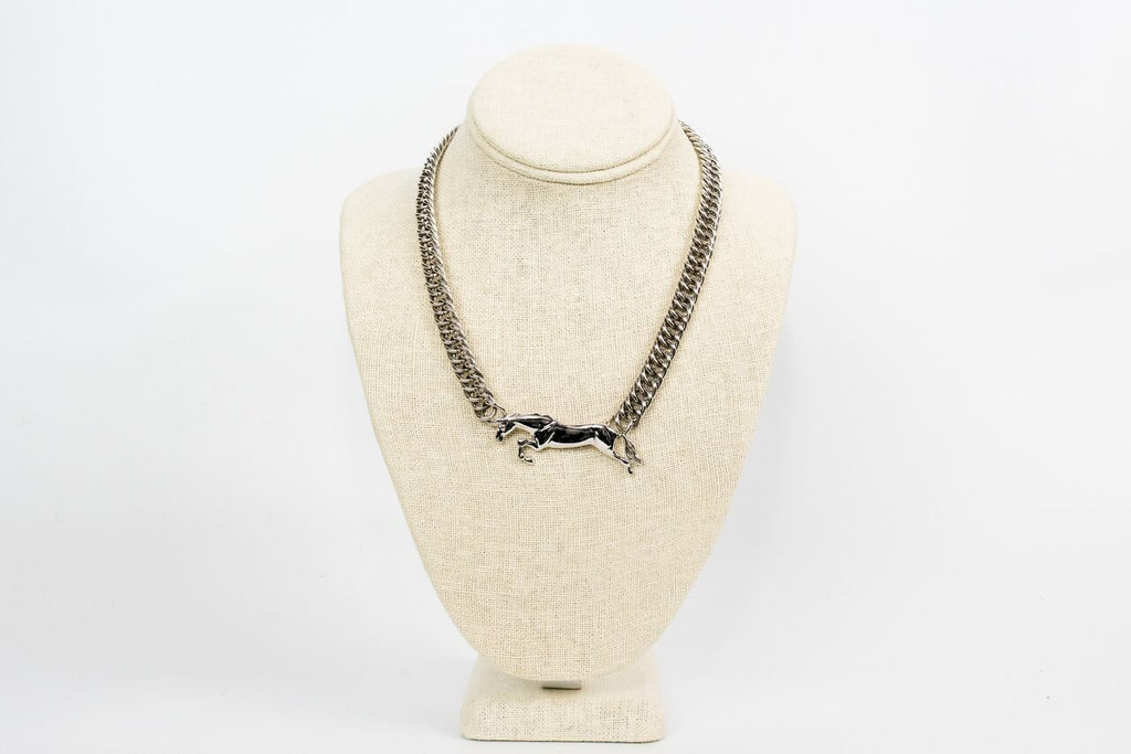 Free Jump Pendant with Curb Chain