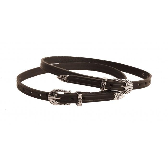 Silver Buckle Spur Straps