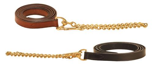 Leather Lead with Chain